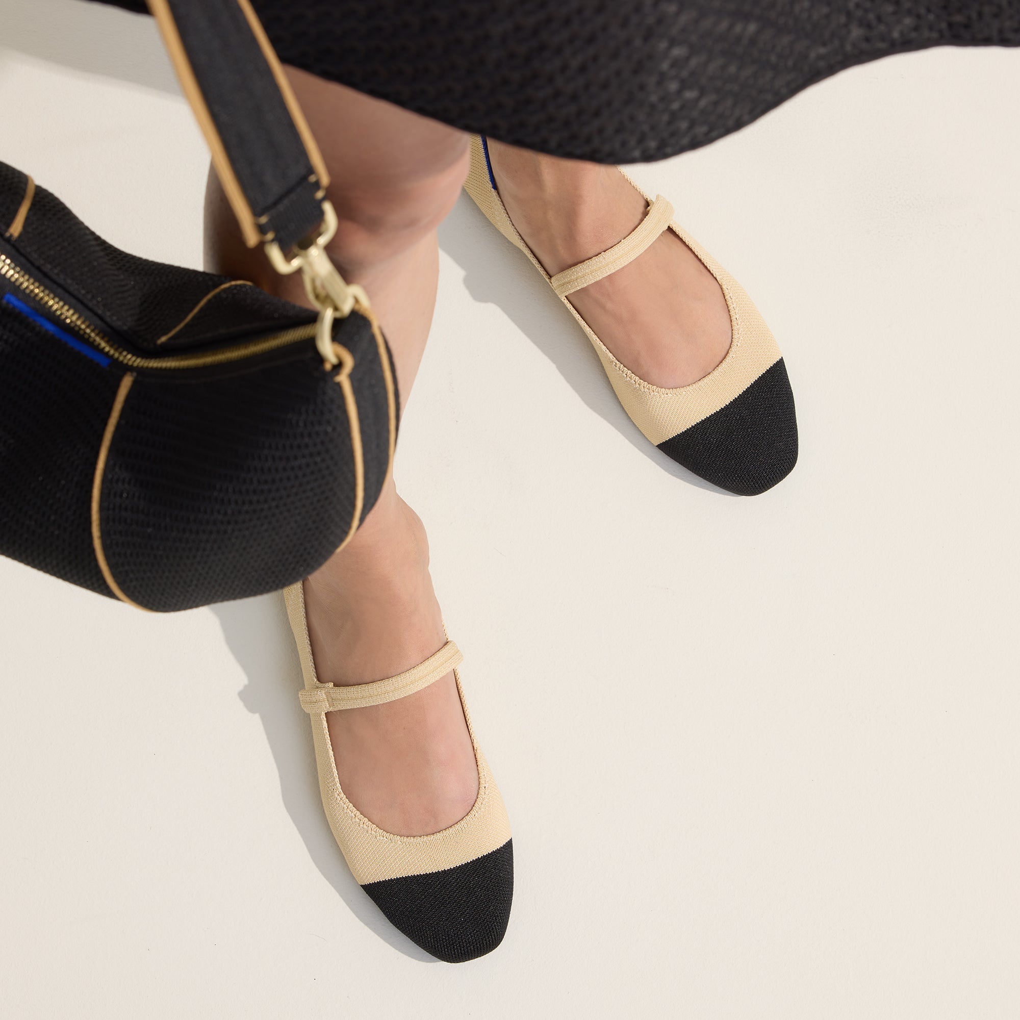 The Square Mary Jane - Cream Captoe