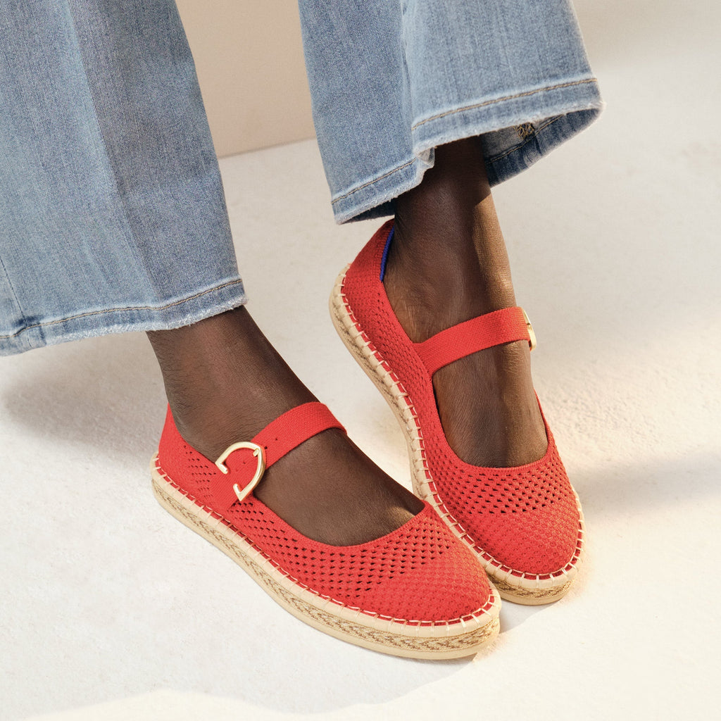 The Espadrille Mary Jane - Red Hot