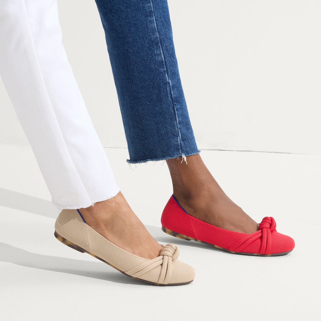 The Knot Ballet Flat - Lollipop Red
