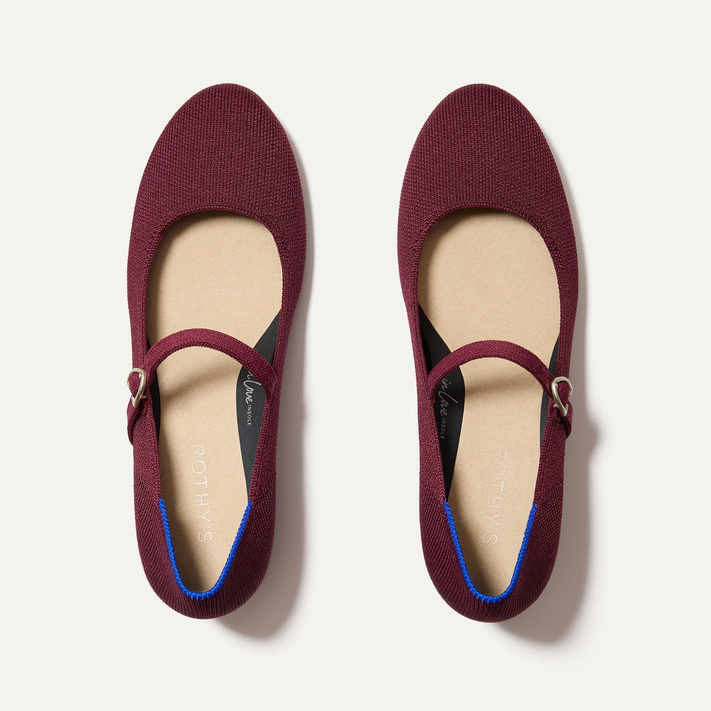 The Mary Jane Heel - Wine Red