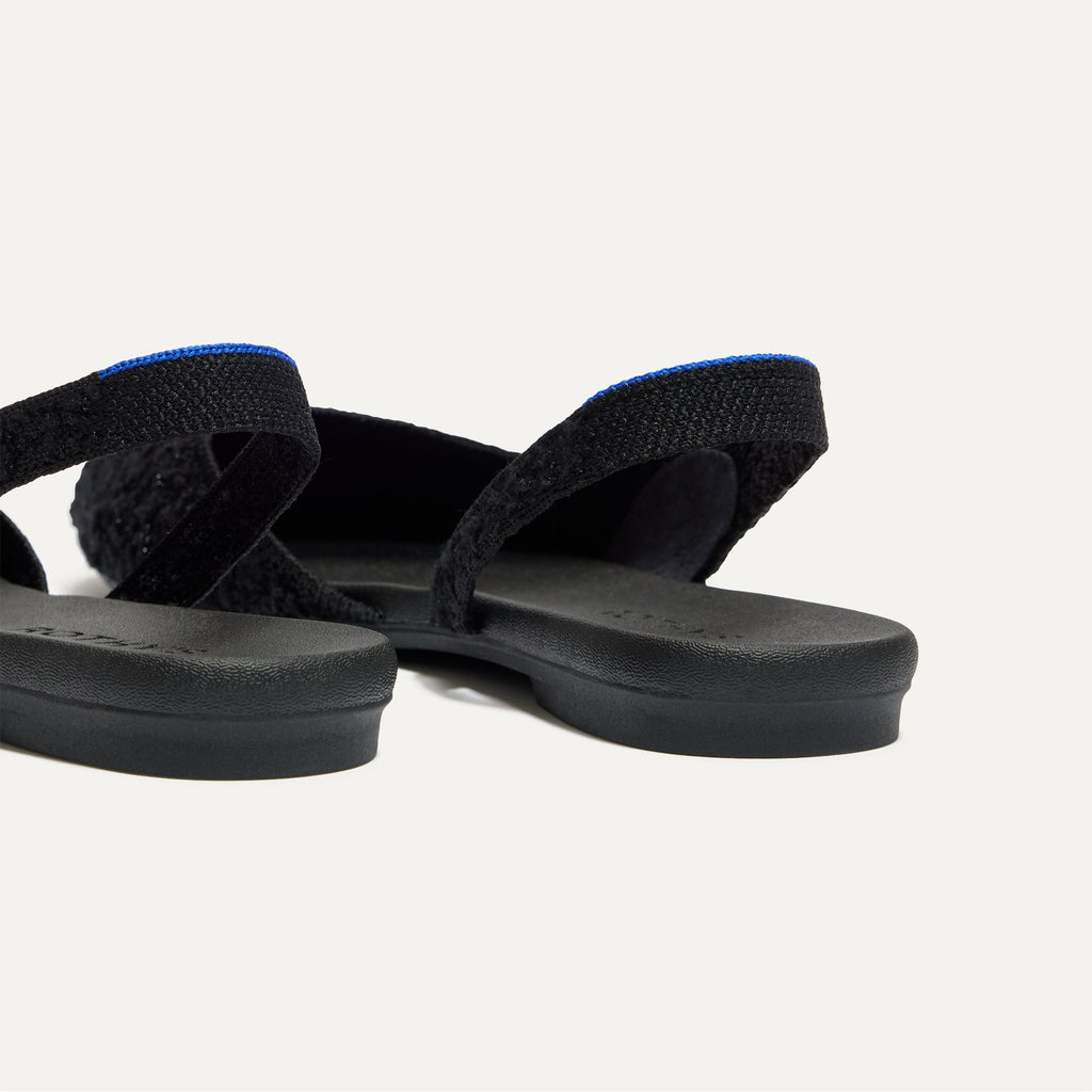 The Almond Slingback - Black Bouclé