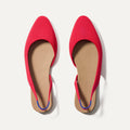 The Almond Slingback - Lollipop Red