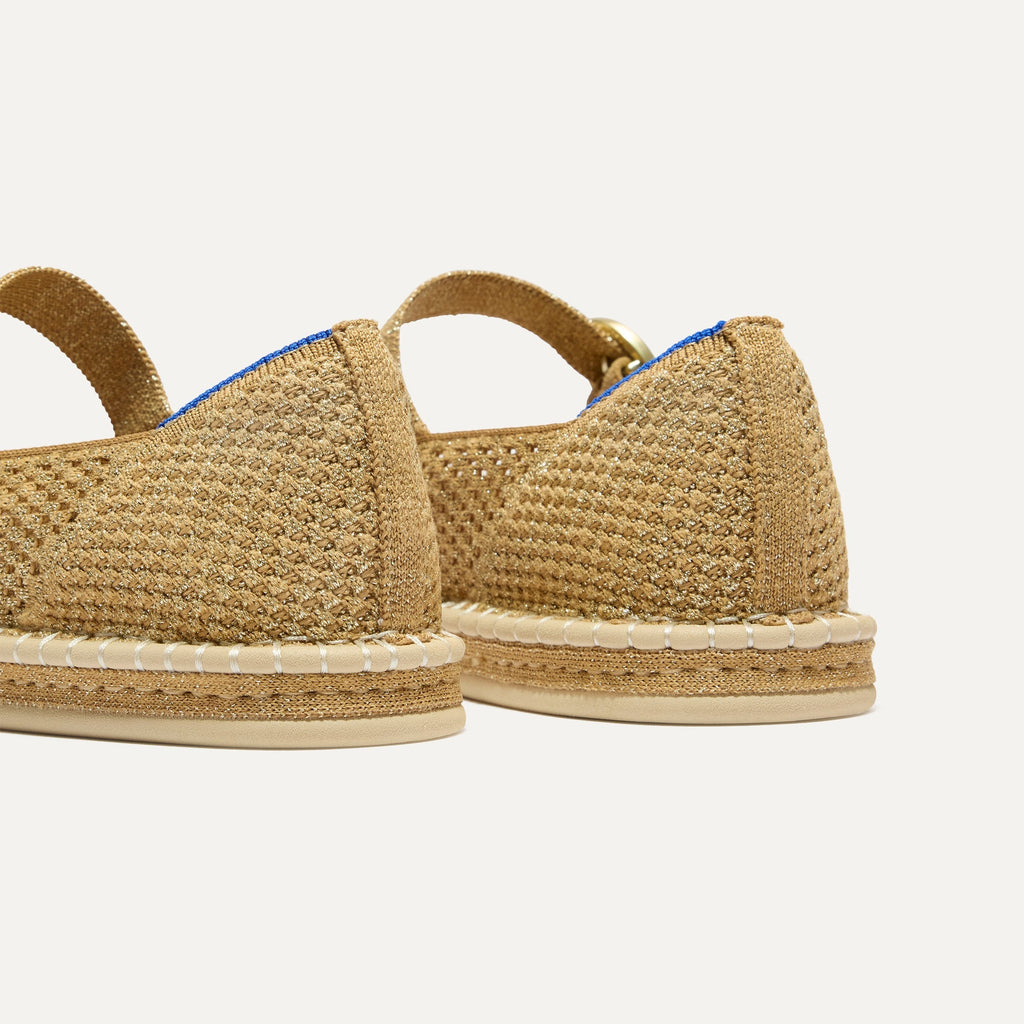 The Espadrille Mary Jane - Metallic Golden Sun