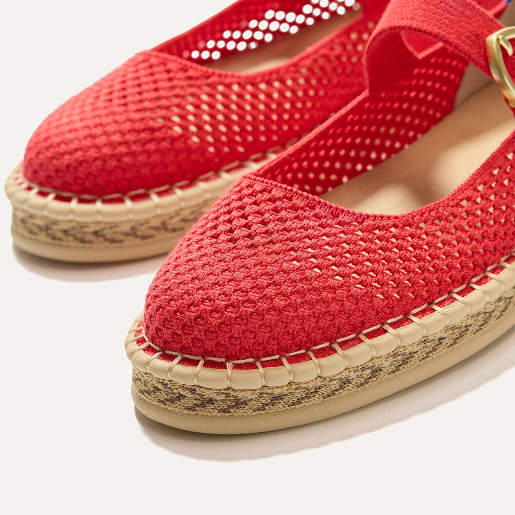 The Espadrille Mary Jane - Red Hot