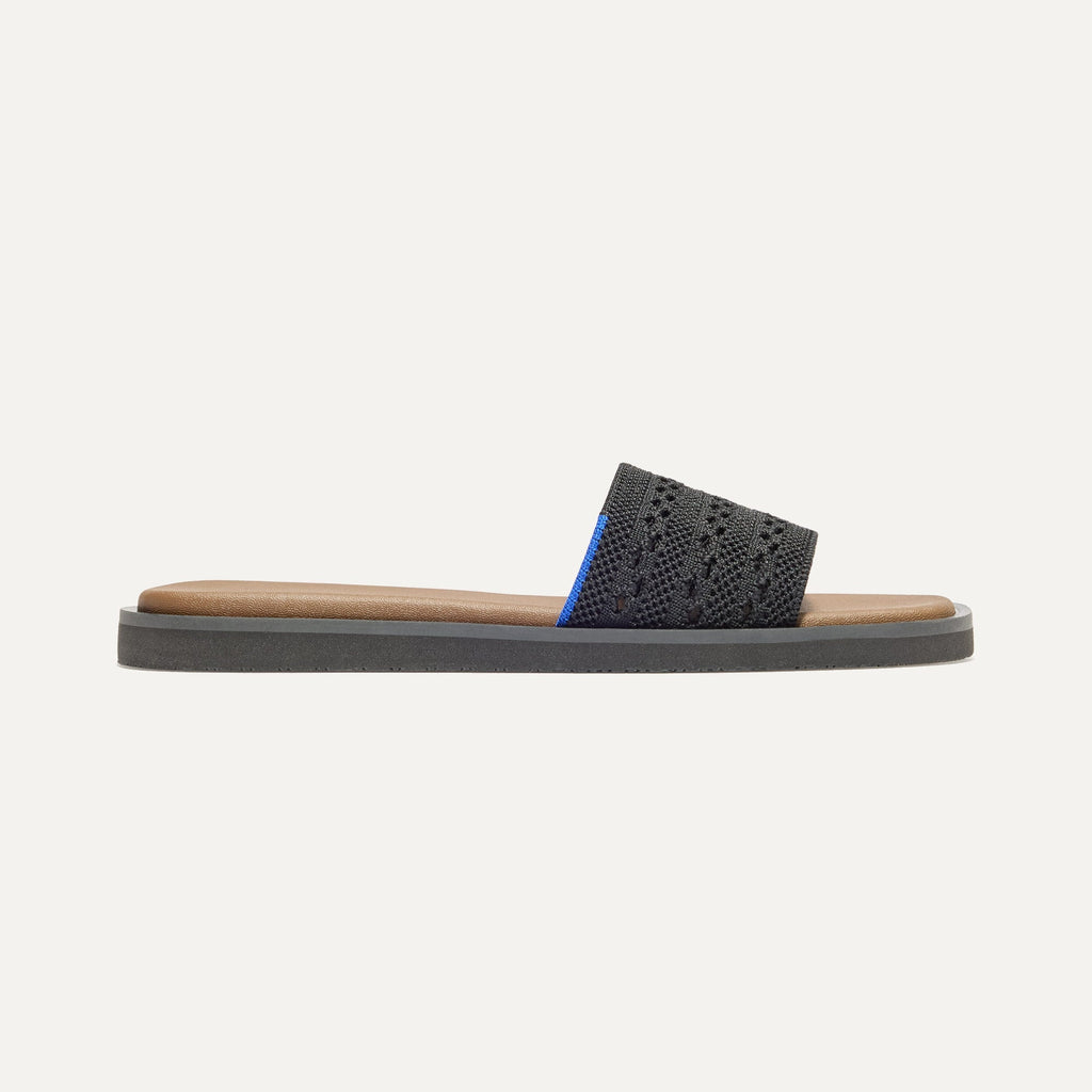 The Slide Sandal - Black Crochet