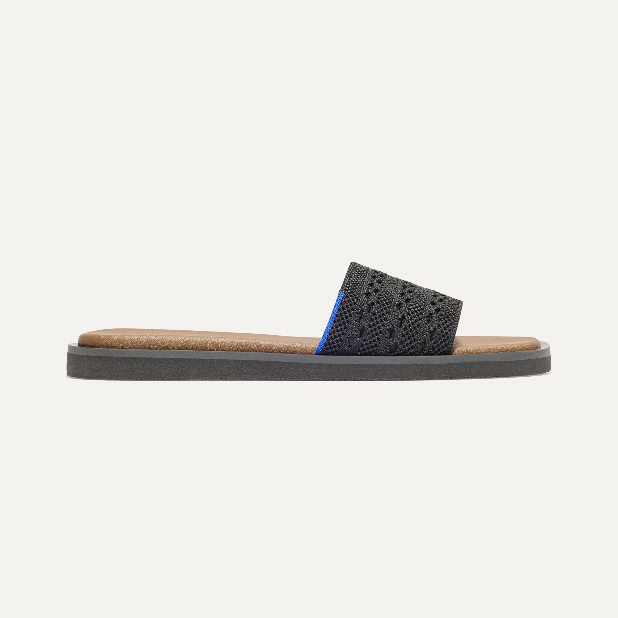 The Slide Sandal - Black Crochet
