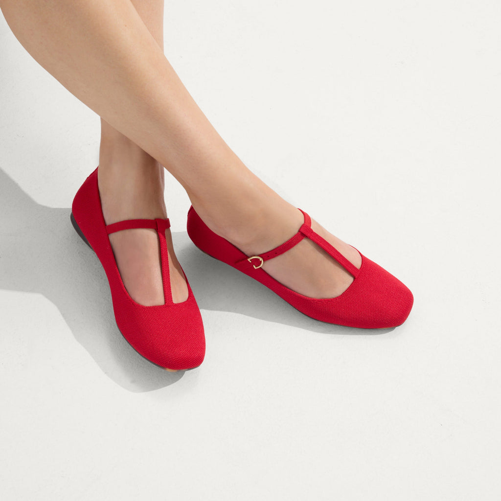 The T–Strap Mary Jane - Red Crisp