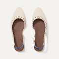 The Almond Slingback - Eyelet Ivory
