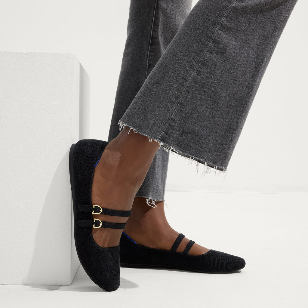 The ReVelvet™ Double Buckle Mary Jane - ReVelvet™ Black