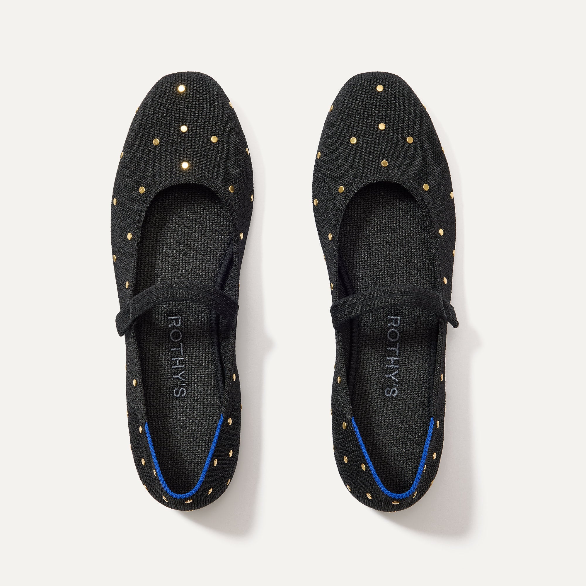 The Square Mary Jane - Studded Black