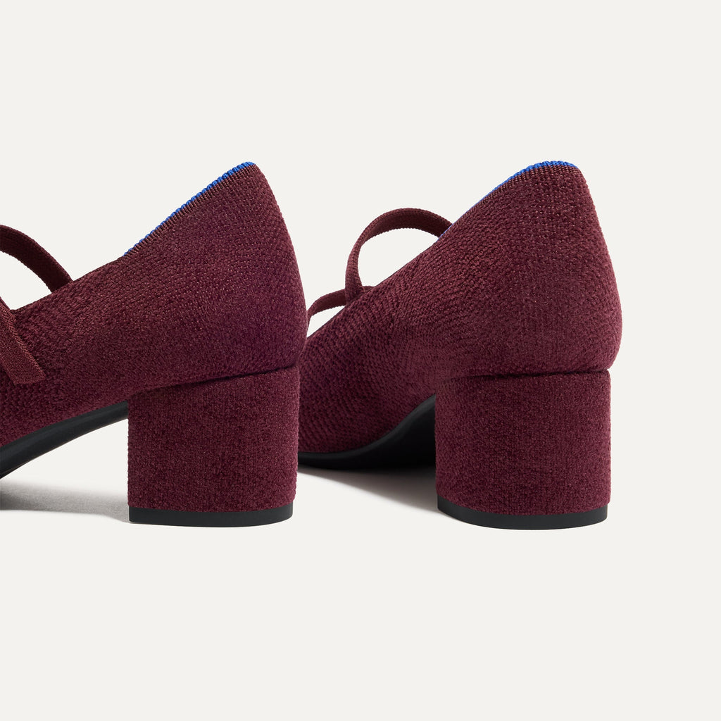 The ReVelvet™ Double Buckle Mary Jane Heel - ReVelvet™ Syrah