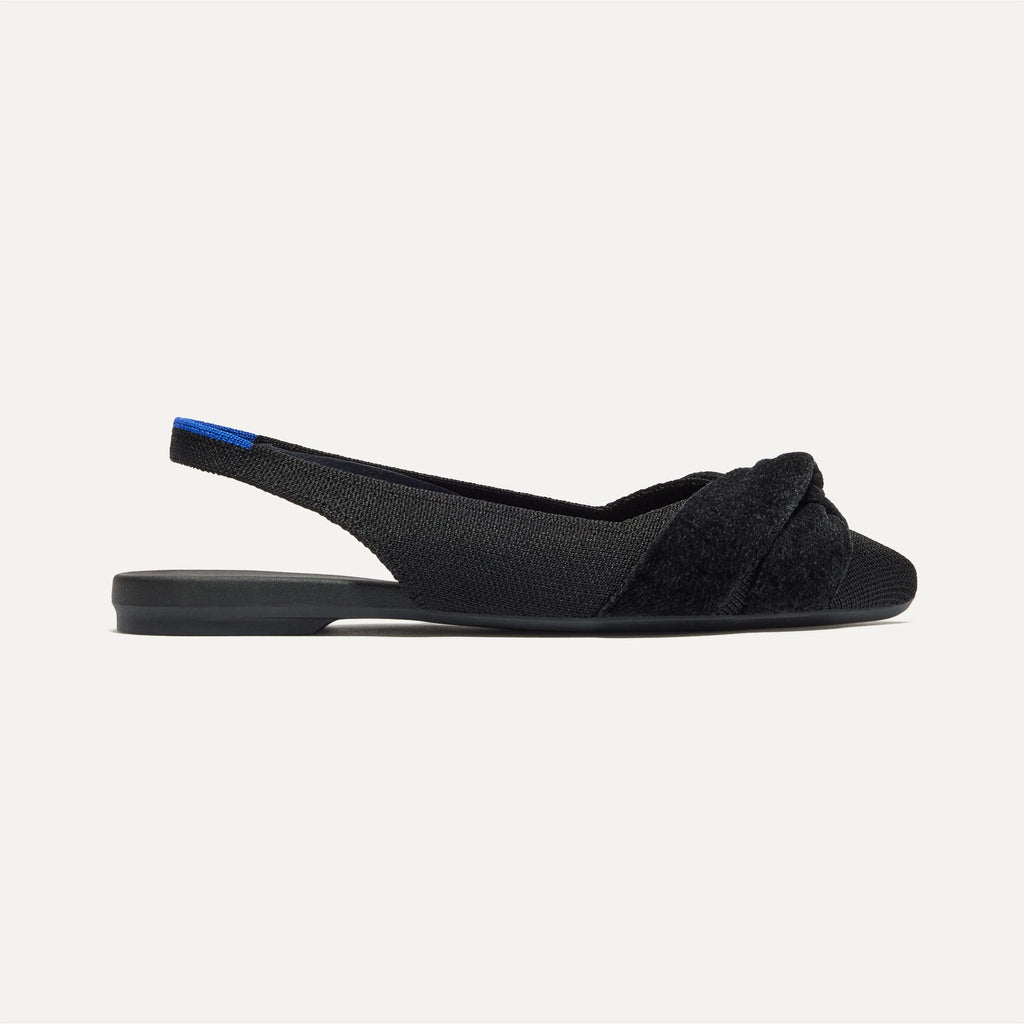 The Twist Point Slingback - Black