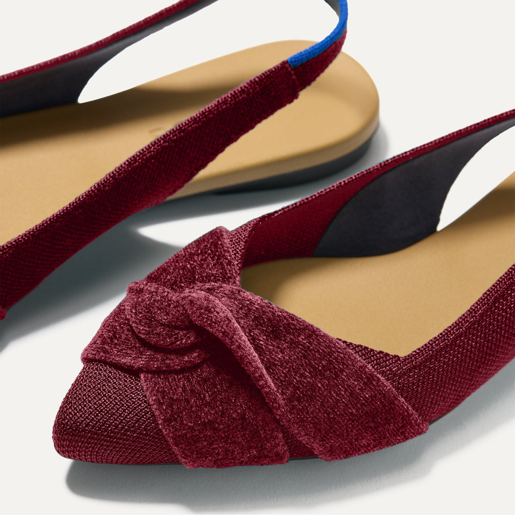 The Twist Point Slingback - Cabernet